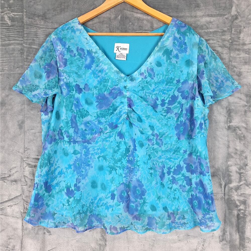 Womens Top 20W Vintage Babydoll‎ Y2K Fairy Romantic Floral Feminine Dainty Artsy